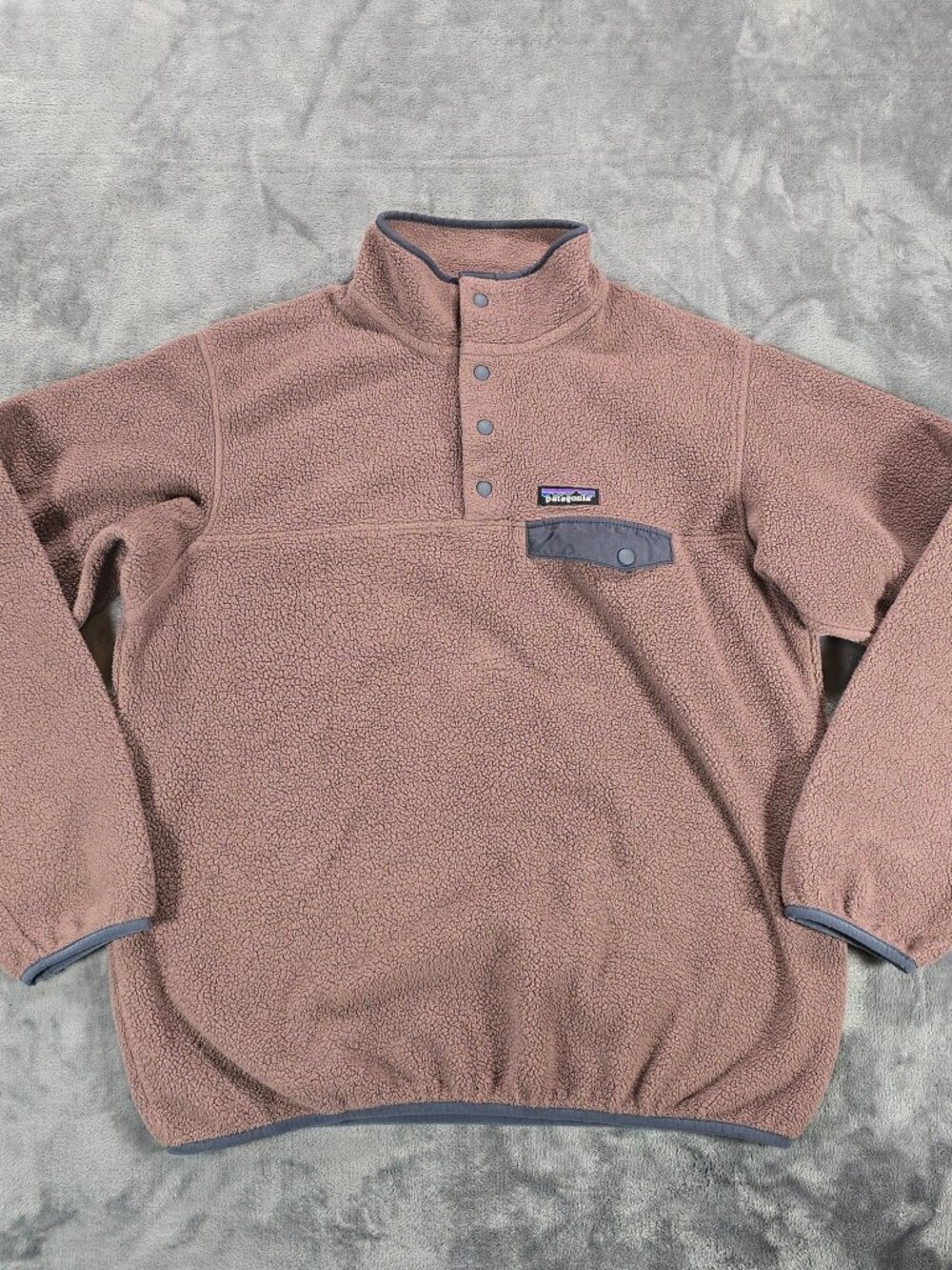 Patagonia Lightweight Synchilla Snap-T Pullover Women's L Dusky Brown Fleece